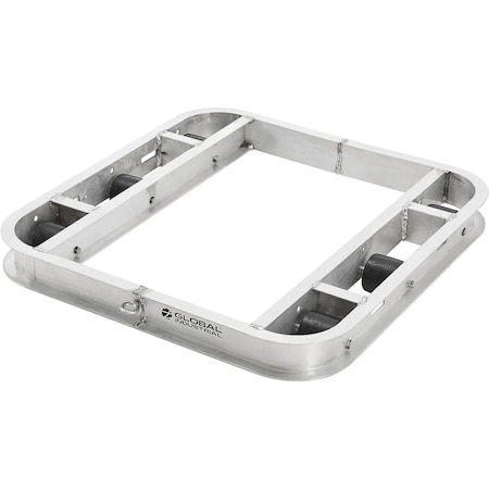 Global Industrial Aluminum Pallet Dolly with Tilt Rollers, 36in x 36in, 6000 lb. Cap. 800500